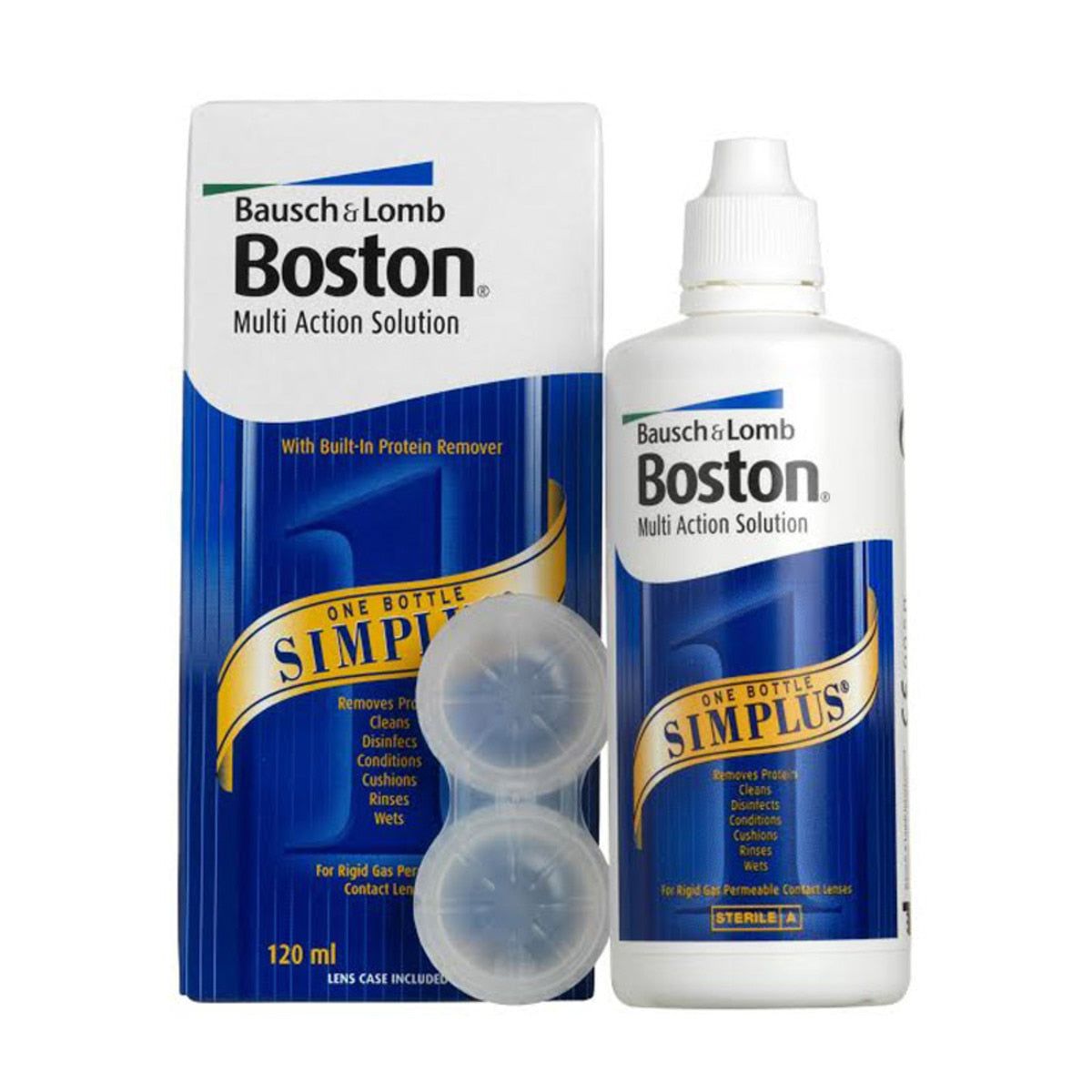 Bausch & Lomb Boston Simplus Solution, 4 x 120ml (12 Months Supply) - McGrocer