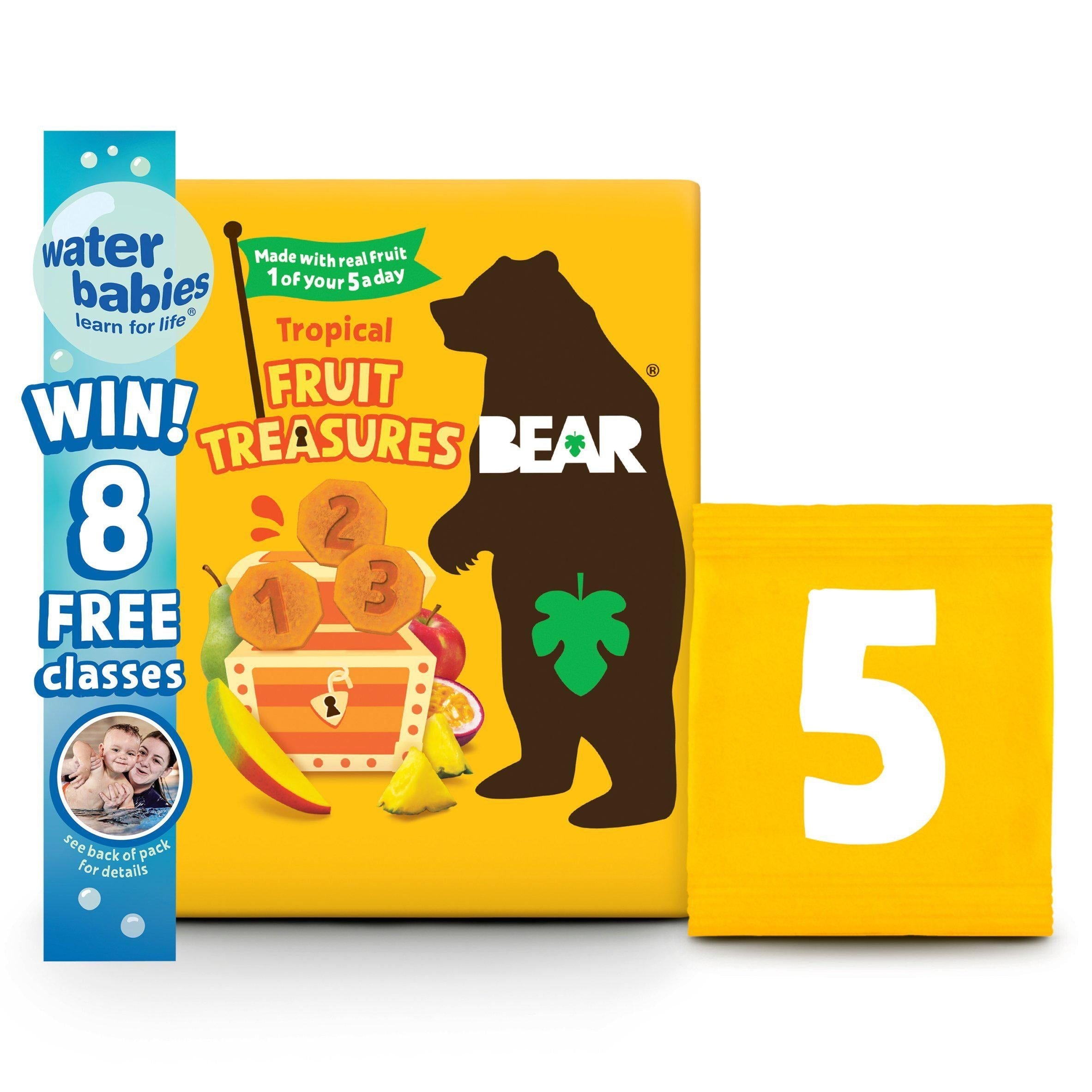 Bear Tropical Fruit Treasures 3+ Years 5x20g - McGrocer