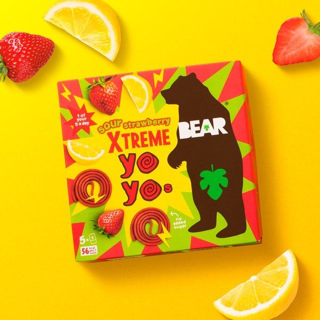 Bear Yoyos Super Sour Strawberry & Apple Multipack 5 x 20g - McGrocer