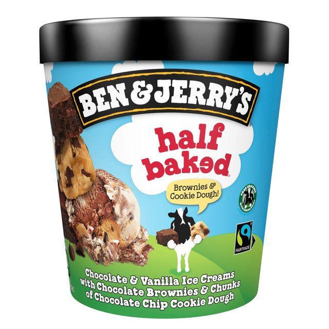 Ben & Jerry's Half Baked Vanilla & Chocolate Ice Cream Tub 465ml - McGrocer