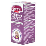 Benylin Childrens Dry Cough & Sore Throat Syrup Blackcurrant 125ml - McGrocer