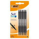 Bic Soft Feel Ball Pens Black x5 - McGrocer
