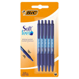 Bic Soft Feel Clic Grip Blue Ball Pens - McGrocer
