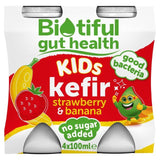 Biotiful Gut Health Strawberry & Banana Kids Kefir 4 x 100ml - McGrocer