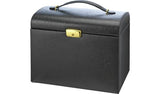 Black Faux Leather Large Three Drawer Jewellery Box - McGrocer