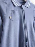 Blue & Grey Collared Sleepsuit 2 Pack 9-12 months - McGrocer