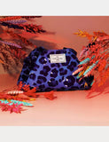 Blue Leopard Full Size Flat Lay Makeup Bag - McGrocer