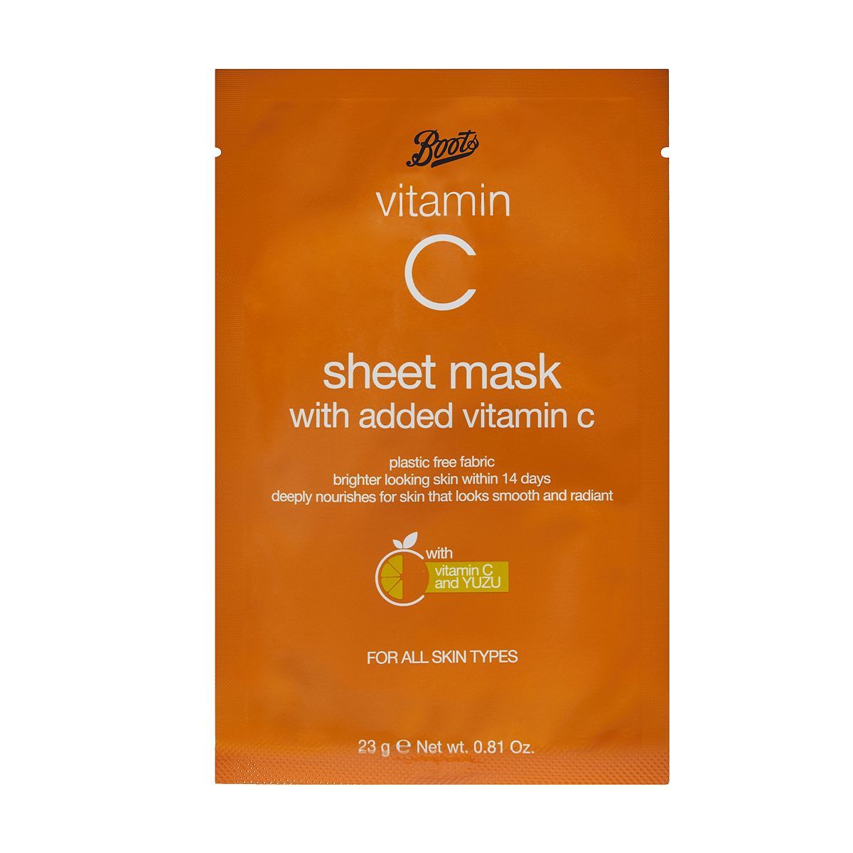 Boots Vitamin C Sheet Mask with added Vitamin C - McGrocer
