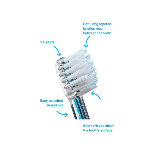 Brush-Baby KidzSonic Replacement Toothbrush Heads 3-6 Yrs 4 per pack