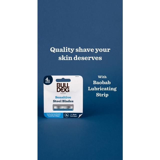 Bulldog Skincare - Sensitive Steel Razor Blades 4 per pack