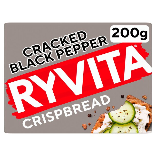 Ryvita Crispbread Cracked Black Pepper Crackers 200g - McGrocer