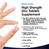 Zinc Tablets 50mg High Strength 120 Vegan Zinc Supplements GOODS Superdrug