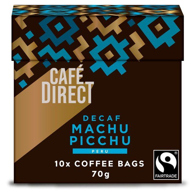Cafedirect Fairtrade Machu Picchu Decaf Coffee Bags 10 per pack