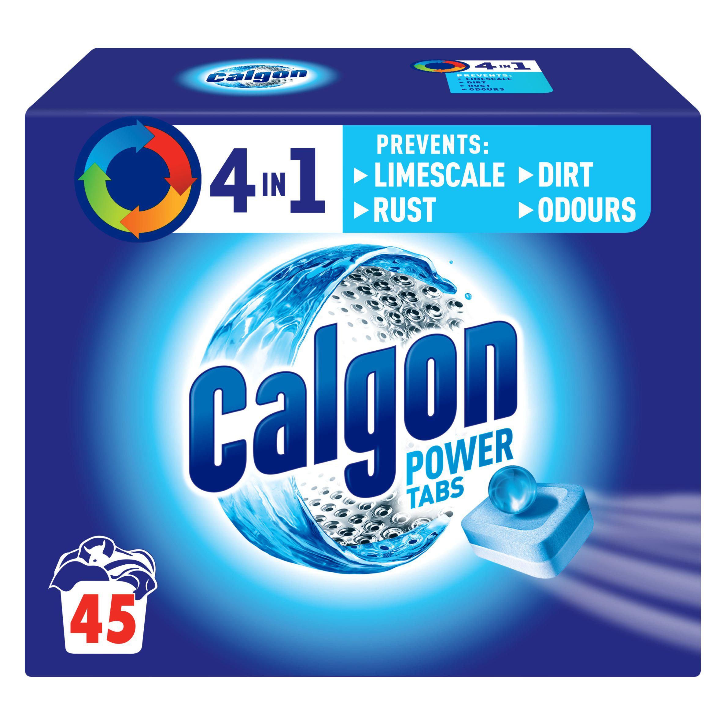 Calgon 4 in 1 Washing Machine Cleaner Limescale Tablets x45