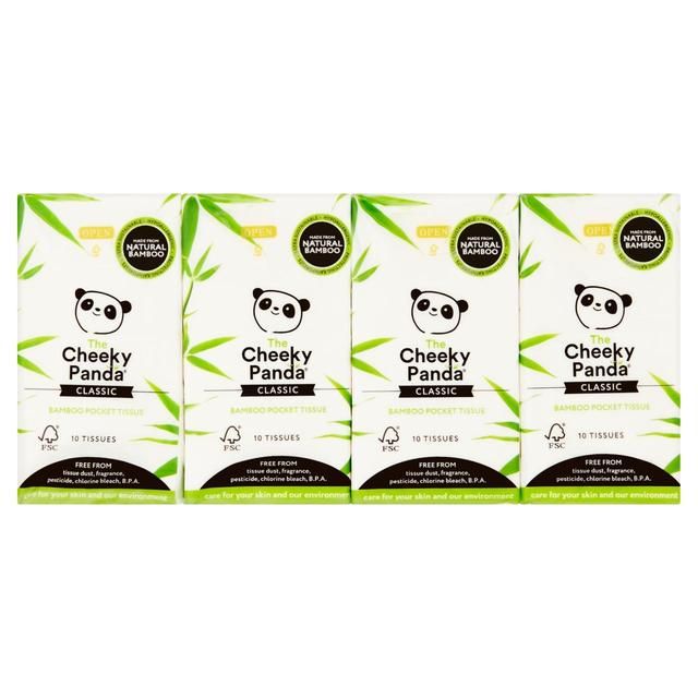 Cheeky Panda Natural Bamboo Pocket Tissue 8 x 10 per pack