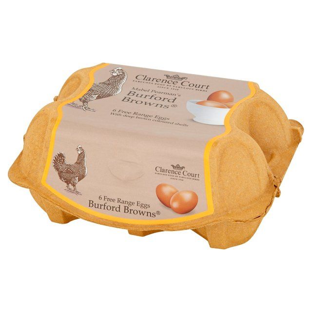Clarence Court Burford Brown Medium Free Range Eggs 6 per pack