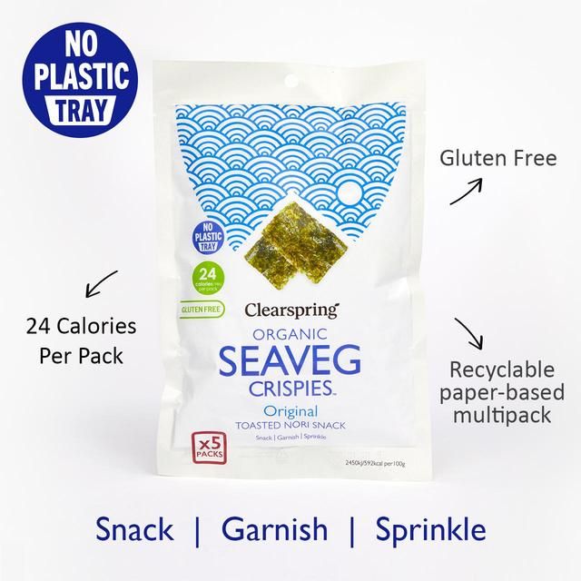 Clearspring Organic Seaveg Crispies Multipack - Original 5 x 4g