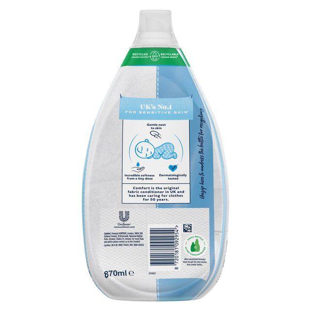 Comfort Ultra Concentrated Fabric Conditioner Pure 58 Wash 870ml