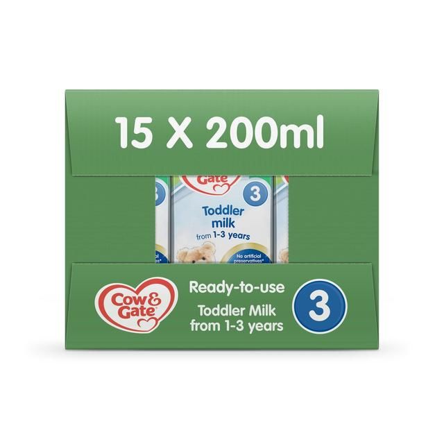 Cow & Gate 3 Toddler Milk Formula Liquid Multipack 15 x 200ml