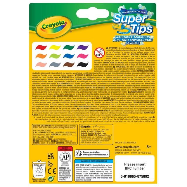 Crayola Bright Supertips 12 per pack