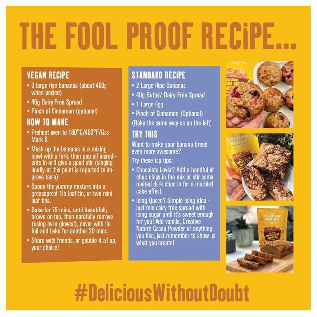 Creative Nature Organic Wholegrain Banana Bread Mix 250g