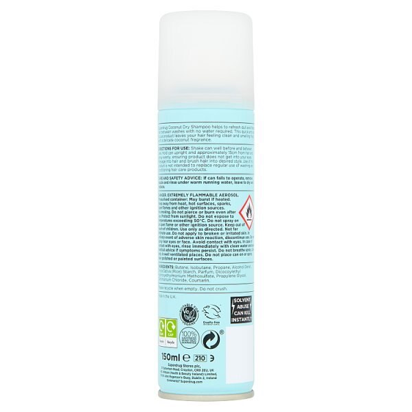 Superdrug Dry Shampoo Coconut 150ml GOODS Superdrug