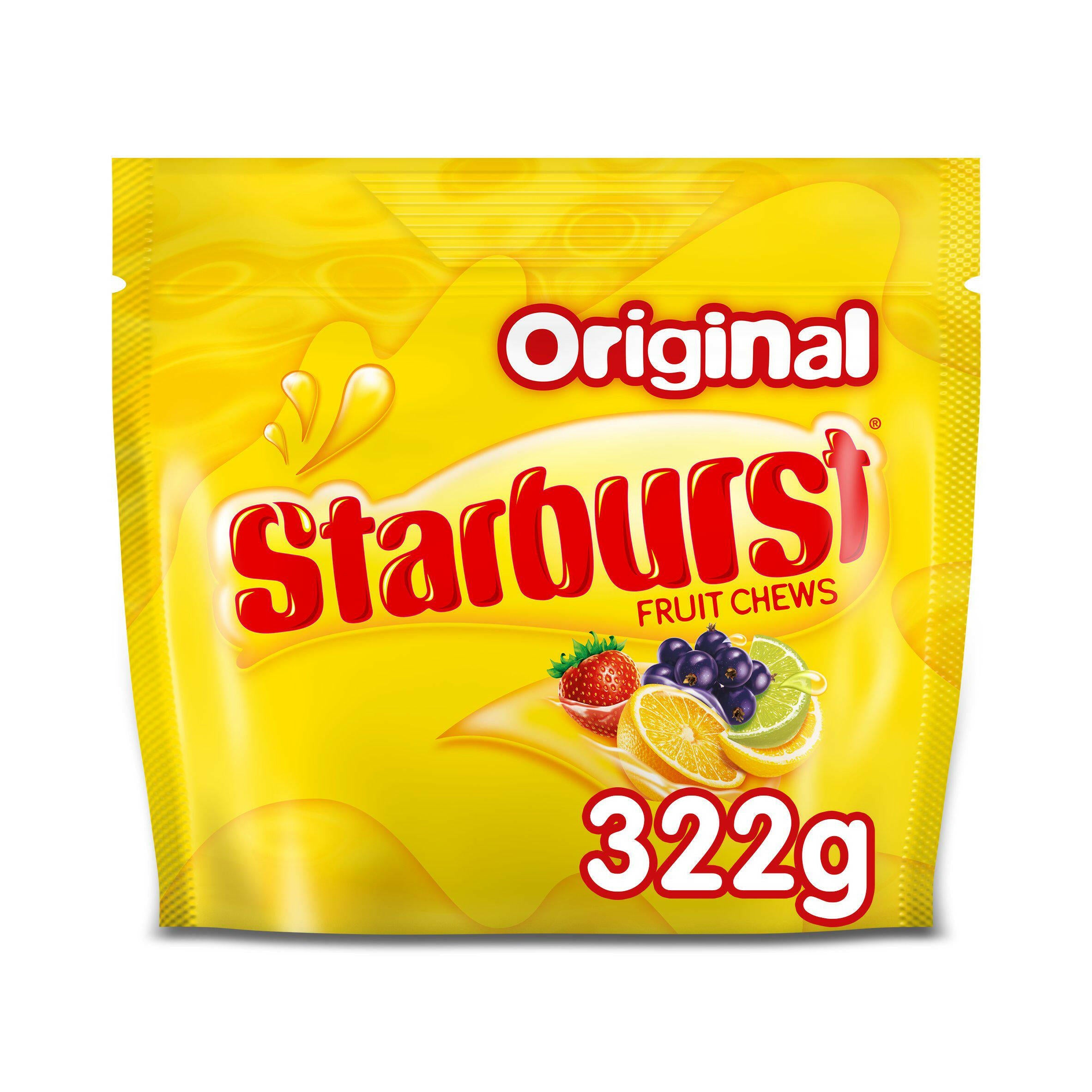 Starburst Vegan Chewy Sweets Fruit Flavoured Sharing Pouch Bag 322g GOODS Sainsburys