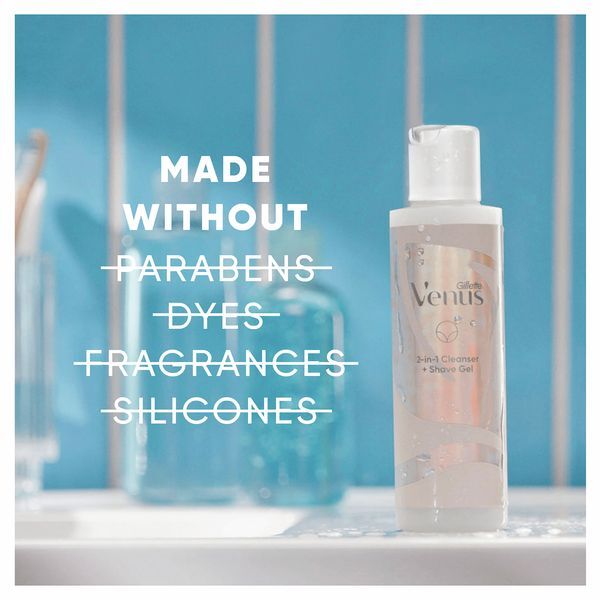 Venus For Pubic Hair, 2-In-1 Cleanser + Shaving Gel 190ml GOODS Superdrug