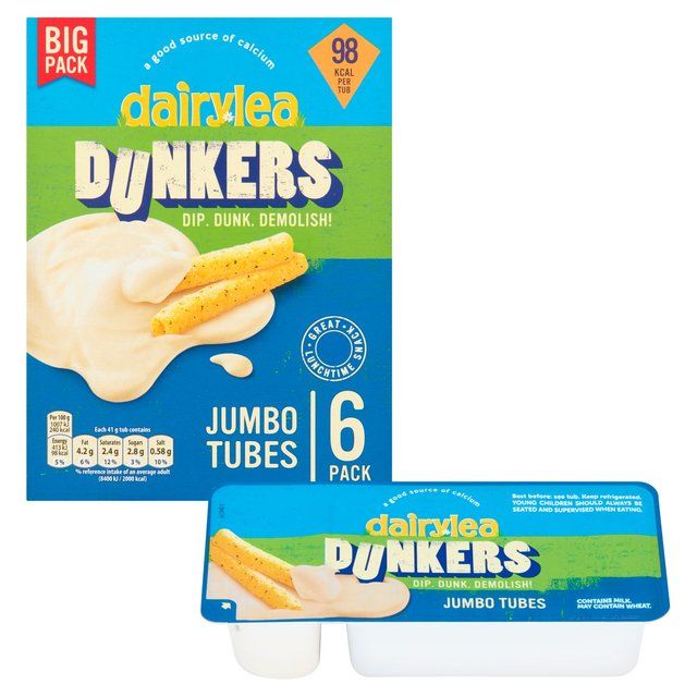 Dairylea Dunkers Jumbo Tubes Cheese Snacks 6 x 41g