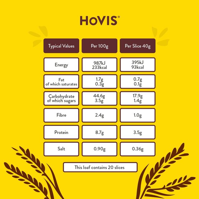 Hovis Medium Sliced Soft White Bread 800g - McGrocer
