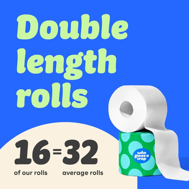Who Gives A Crap Classic Soft Double Length Toilet Roll 16 per pack - McGrocer