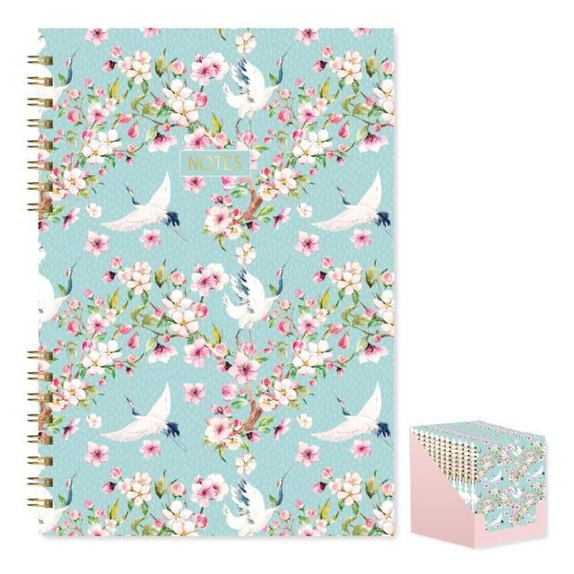 Design Group A4 Split Wiro Pink Blossom Notebook 12 per pack