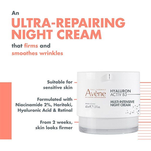 DNR Avène Hyaluron Activ B3 Multi-Intensive Night Cream 40Ml