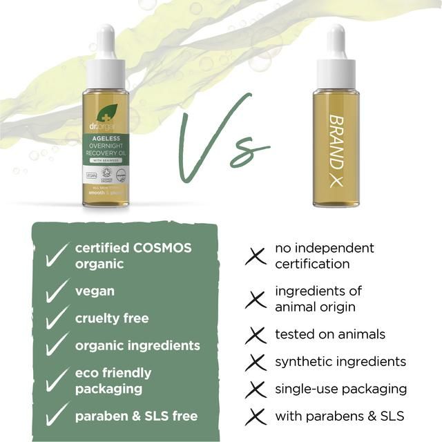 Dr Organic Ageless with Seaweed Overnight Recovery Oil 30ml