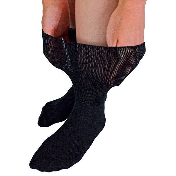 Dr.Socks Extra Wide Bamboo Oedema Socks 9-11 UK Black
