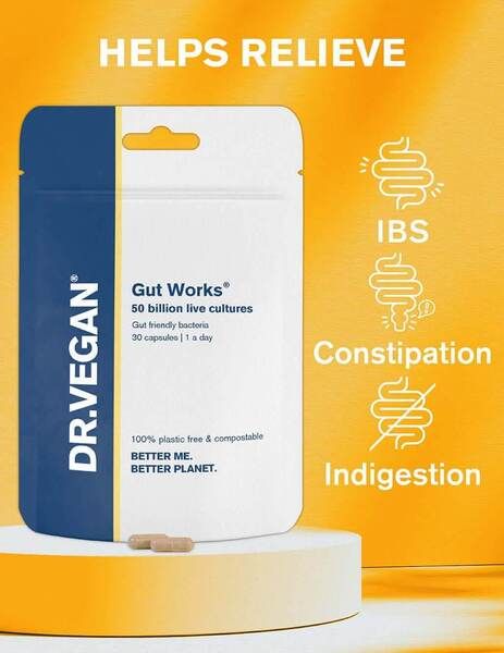 DR.VEGAN Gut Works® | 30 Day Supply | 1 Capsule Per Day