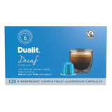 Dualit Decaf Nespresso Compatible Aluminium Coffee Capsules, 120 Servings
