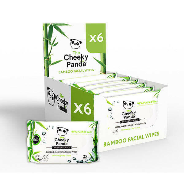 The Cheeky Panda Bamboo Facial Wipes Unscented 6 Pack GOODS Superdrug