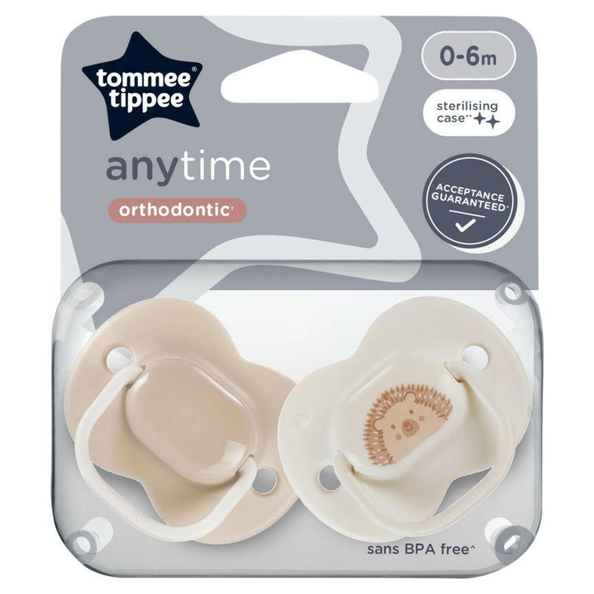 Tommee Tippee Closer to Nature Orthodontic Soothers 0 to 6m Baby accessories & cleaning ASDA