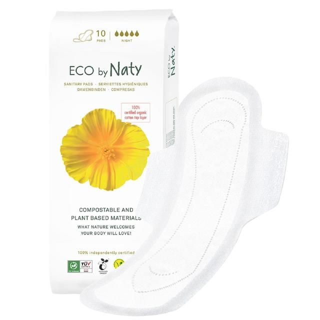 Eco by Naty Sanitary Pads Night 10 per pack