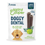 Edgard & Cooper Apple & Eucalyptus Large Dog Dental Sticks 7 per pack