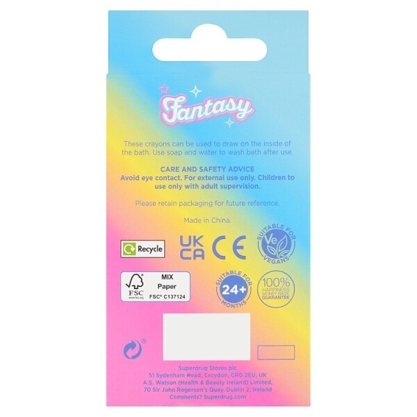 Superdrug Fantasy Bath Crayons x5 GOODS Superdrug