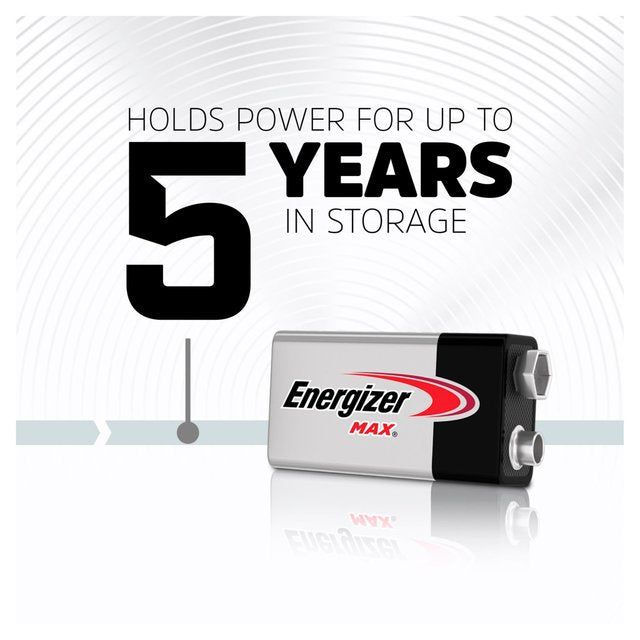 Energizer Max 9V Batteries Alkaline 2 per pack
