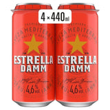 Estrella Damm Premium Lager Beer Cans 4 x 440ml