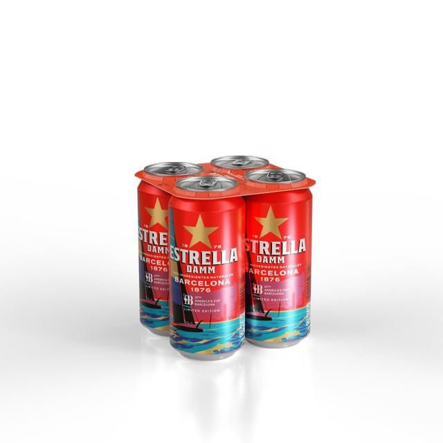 Estrella Damm Premium Lager Beer Cans 4 x 440ml
