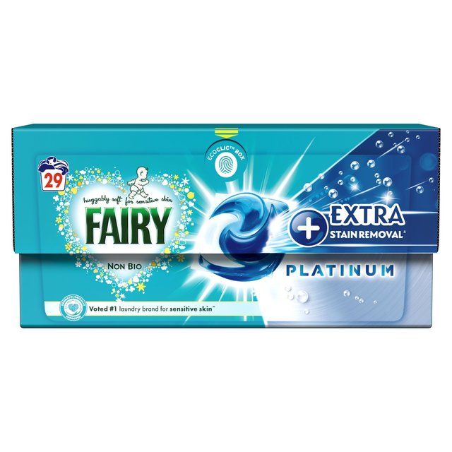 Fairy Platinum Non Bio Pods Washing Capsules 29 Washes 29 per pack