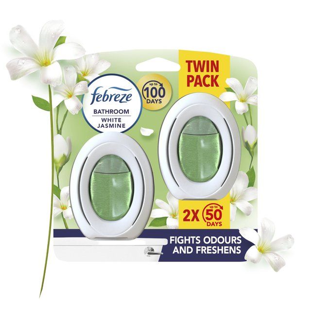 Febreze Bathroom Air Freshener White Jasmine 2 per pack