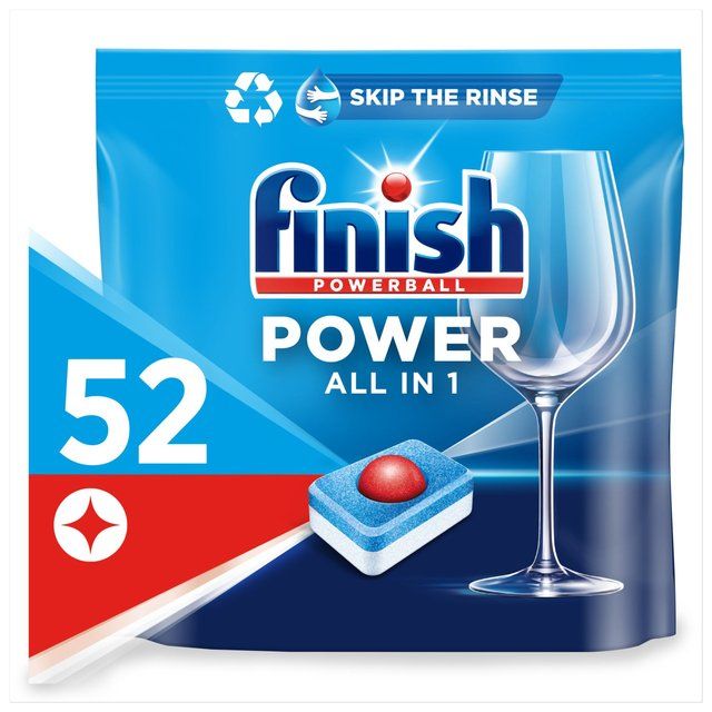 Finish Power All in 1 Max Dishwasher Tablets 52 per pack