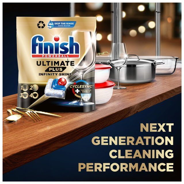 Finish Ultimate Plus Infinity Shine Lemon Dishwasher Tablets 105 per pack