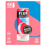Fix8 Strawberry Basil Kombucha Multipack 4 x 250ml